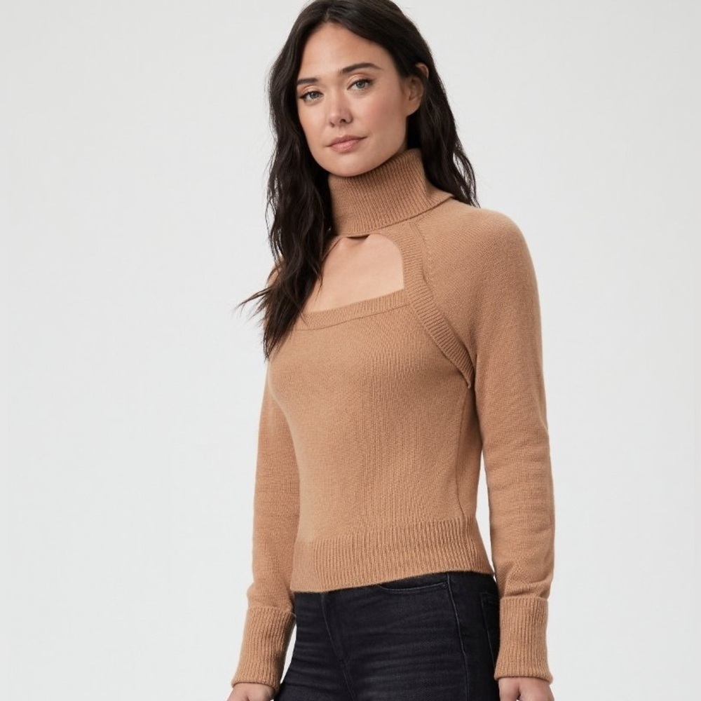 PAIGE cut-out detail roll-neck sweater - Picture 3 of 7